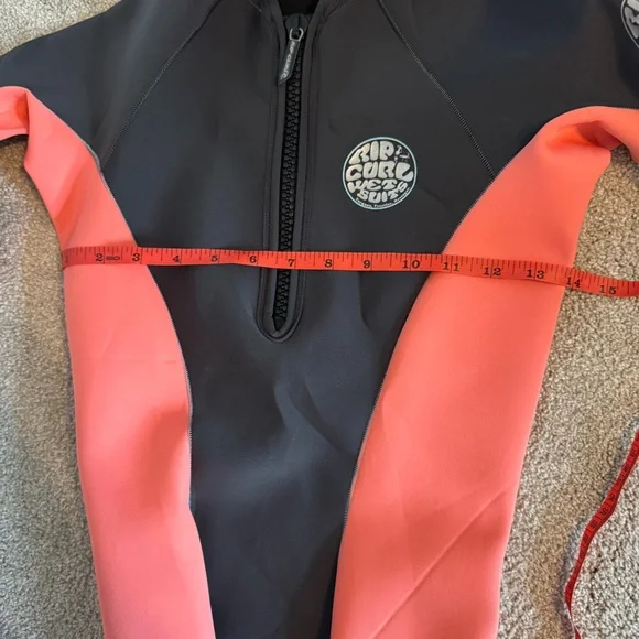 Rip Curl Black Wetsuit g-bomb front half zip jacket - Picture 8 of 9